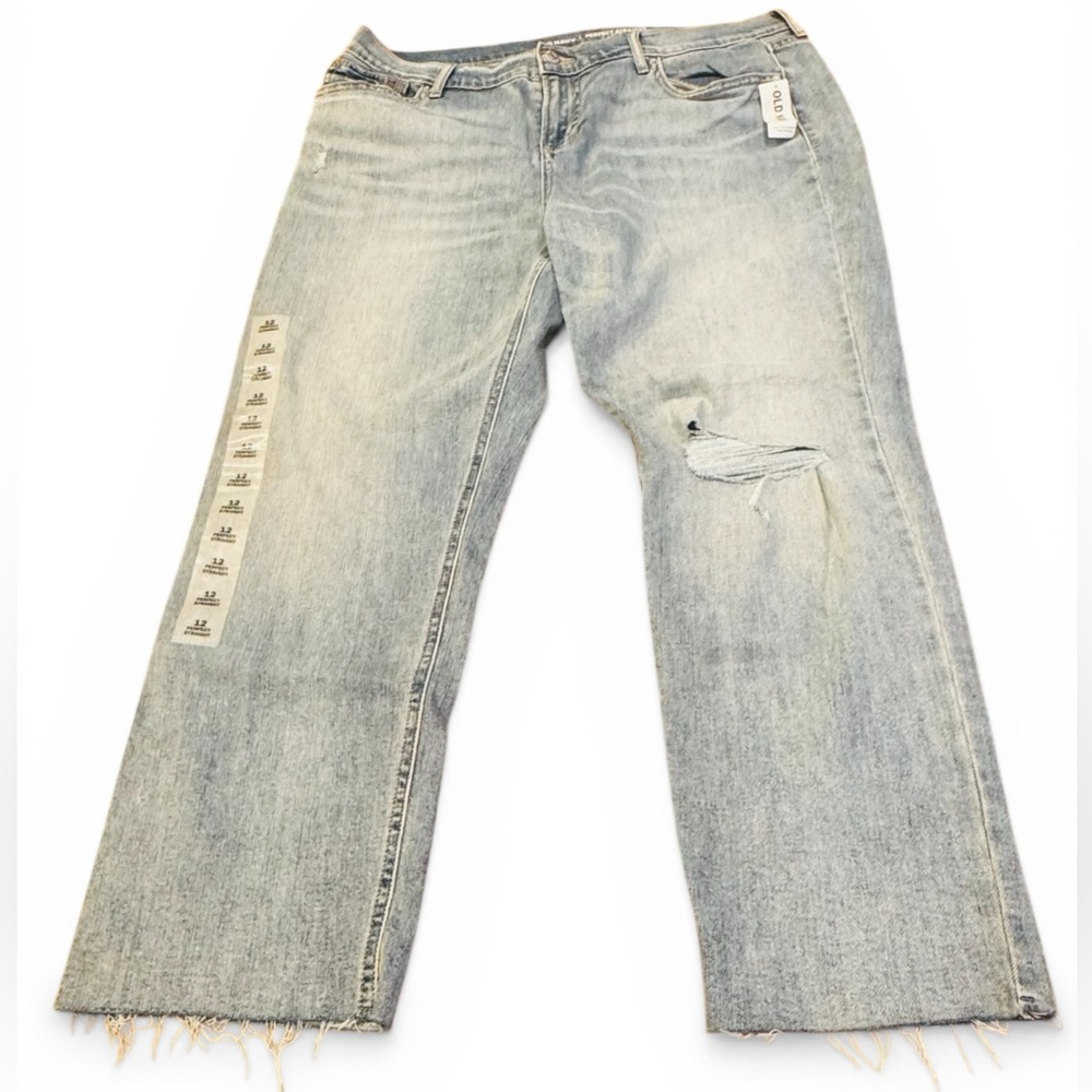 NWT Old Navy Washed Light Blue Straight Jeans
